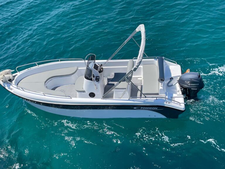 Milos Miles Car Rental picture of boat for cave exploration